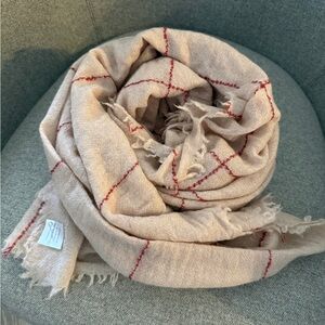 Chan Luu 100% CASHMERE SCARF WINDOWPANE